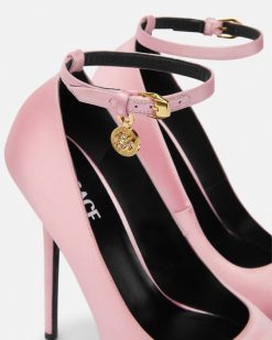 Platforms | Versace Lycia Escarpins A Plateforme En Satin 140 Mm