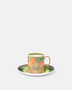 Cafe Et The | Versace Tasse A Cafe Et Soucoupe Jungle Animalier