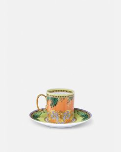 Cafe Et The | Versace Tasse A Cafe Et Soucoupe Jungle Animalier