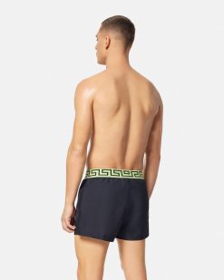 Maillots De Bain | Versace Short De Bain A Bordure Greca