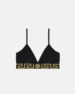 Soutiens-Gorge Et Slips | Versace Brassiere Triangle A Bordure Greca