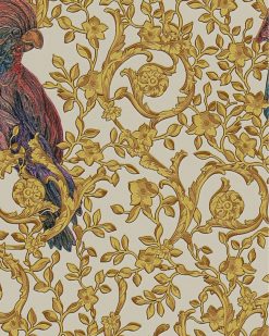 Papier Peint | Versace Papier Peint A Imprime Barocco Birds