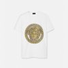 T-Shirts Et Pulls | Versace T-Shirt La Medusa Avec Cristaux