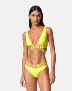 Maillots De Bain | Versace Bas De Bikini A Bordure Greca