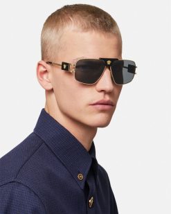 Lunettes De Soleil | Versace Lunettes De Soleil Aviateur Projet Special