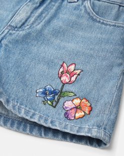 Vetements | Versace Short En Denim Brode Kids