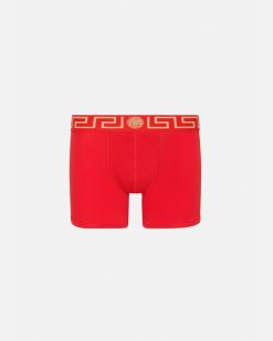 Boxers | Versace Boxer Long A Bordure Greca