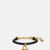 Bracelets | Versace Bracelet En Cuir Tresse La Medusa