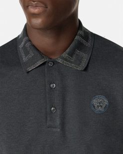 T-Shirts Et Polos | Versace Polo A Col Greca