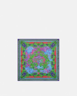 Accessoires | Versace Foulard En Soie Animalier 70 Cm