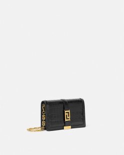 Greca Goddess | Versace Mini Sac Greca Goddess Effet Croco