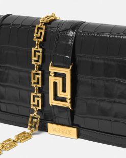 Greca Goddess | Versace Mini Sac Greca Goddess Effet Croco