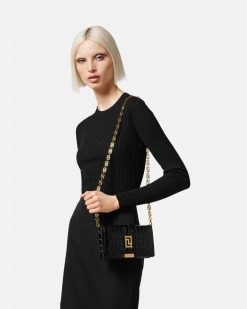 Greca Goddess | Versace Mini Sac Greca Goddess Effet Croco