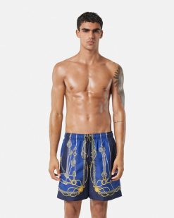 Maillots De Bain | Versace Short De Surf Versace Nautical