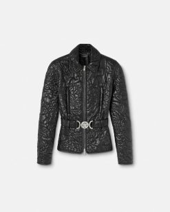 Vetements D'Exterieur Et Manteaux | Versace Doudoune Style Blouson Matelassee Barocco