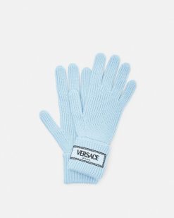 Accessoires Textiles | Versace Gants En Maille '90S Vintage Logo