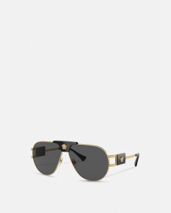 Lunettes De Soleil | Versace Lunettes De Soleil Aviateur Projet Special