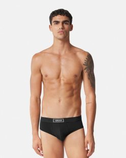 Slips | Versace Slip De Bain Cotele 90S Versace Logo