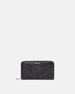 Portefeuilles | Versace Portefeuille Long En Jacquard Barocco