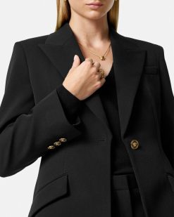 Vestes Et Blazers | Versace Blazer Dv A Boutonnage Droit