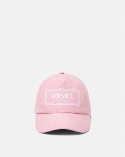 Chapeaux Et Casquettes | Versace Casquette De Baseball A Logo Jacquard Barocco