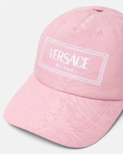 Chapeaux Et Casquettes | Versace Casquette De Baseball A Logo Jacquard Barocco