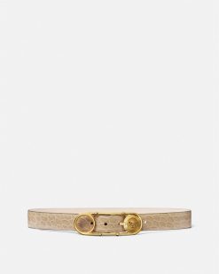 Ceintures | Versace Ceinture Safety Pin A Effet Crocodile