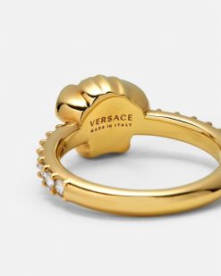 Bagues | Versace Bague La Medusa Ornee De Cristaux