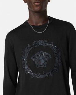 Maille | Versace Pull Brode Medusa Cartouche