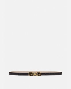 Ceintures | Versace Ceinture Fine En Cuir Greca Goddess