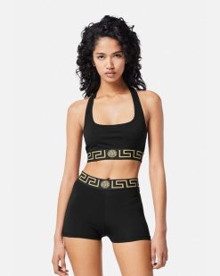 Soutiens-Gorge Et Slips | Versace Boxer Adherent A Bordure Greca