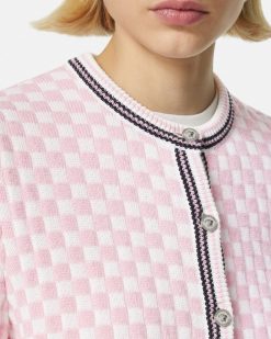 Maille | Versace Cardigan En Maille Contrasto