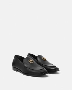 Mocassins | Versace Pantoufles Medusa En Cuir