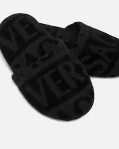 Pantoufles | Versace Chaussons Eponge Versace Allover