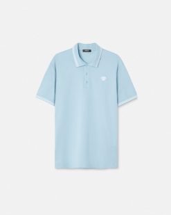 T-Shirts Et Polos | Versace Polo A Manches Courtes Medusa