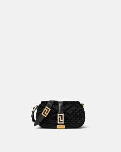 Greca Goddess | Versace Mini Sac En Velours Greca Goddess