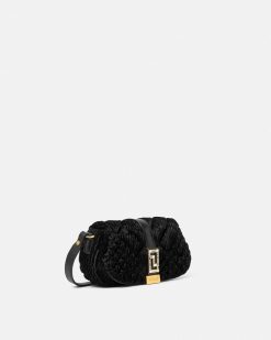 Greca Goddess | Versace Mini Sac En Velours Greca Goddess