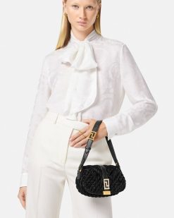 Greca Goddess | Versace Mini Sac En Velours Greca Goddess