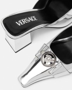 Medusa Buckle | Versace Medusa Buckle Escarpins Metallisees 70 Mm