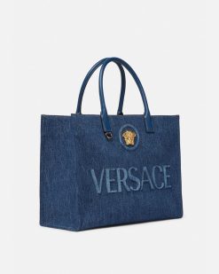 La Medusa | Versace Grand Fourre-Tout En Denim La Medusa