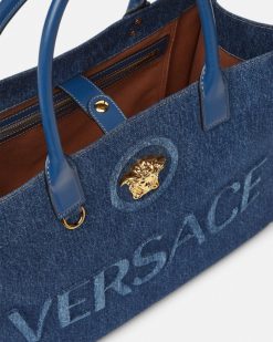 La Medusa | Versace Grand Fourre-Tout En Denim La Medusa