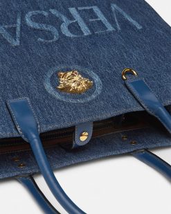 La Medusa | Versace Grand Fourre-Tout En Denim La Medusa