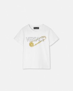 Vetements | Versace T-Shirt Safety Pin Kids Avec Cristaux