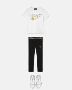 Vetements | Versace T-Shirt Safety Pin Kids Avec Cristaux