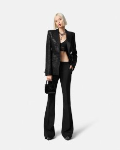 Pantalons Et Shorts | Versace Pantalon Habille Evase