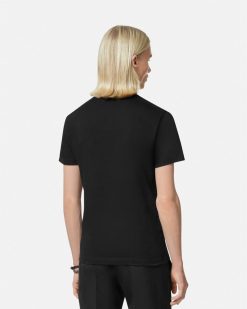 T-Shirts Et Polos | Versace T-Shirt Versace Cartouche Avec Ornements