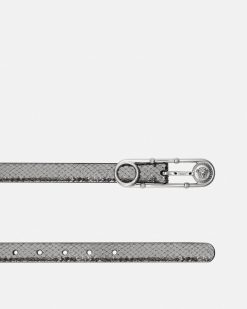 Ceintures | Versace Ceinture Fine Metallisee Safety Pin