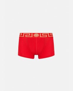 Boxers | Versace Boxer Adherent A Bordure Greca