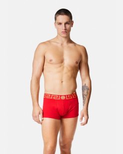 Boxers | Versace Boxer Adherent A Bordure Greca