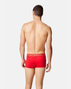 Boxers | Versace Boxer Adherent A Bordure Greca